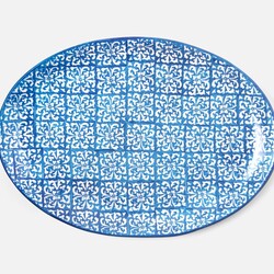 Blue Pheasant Ojai Large Blue Mosaic Serving Platter