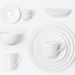 Blue Pheasant Ariana White Dinnerware - Set of 4