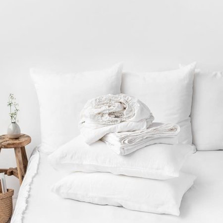 Magic Linen White Linen Sheet Set