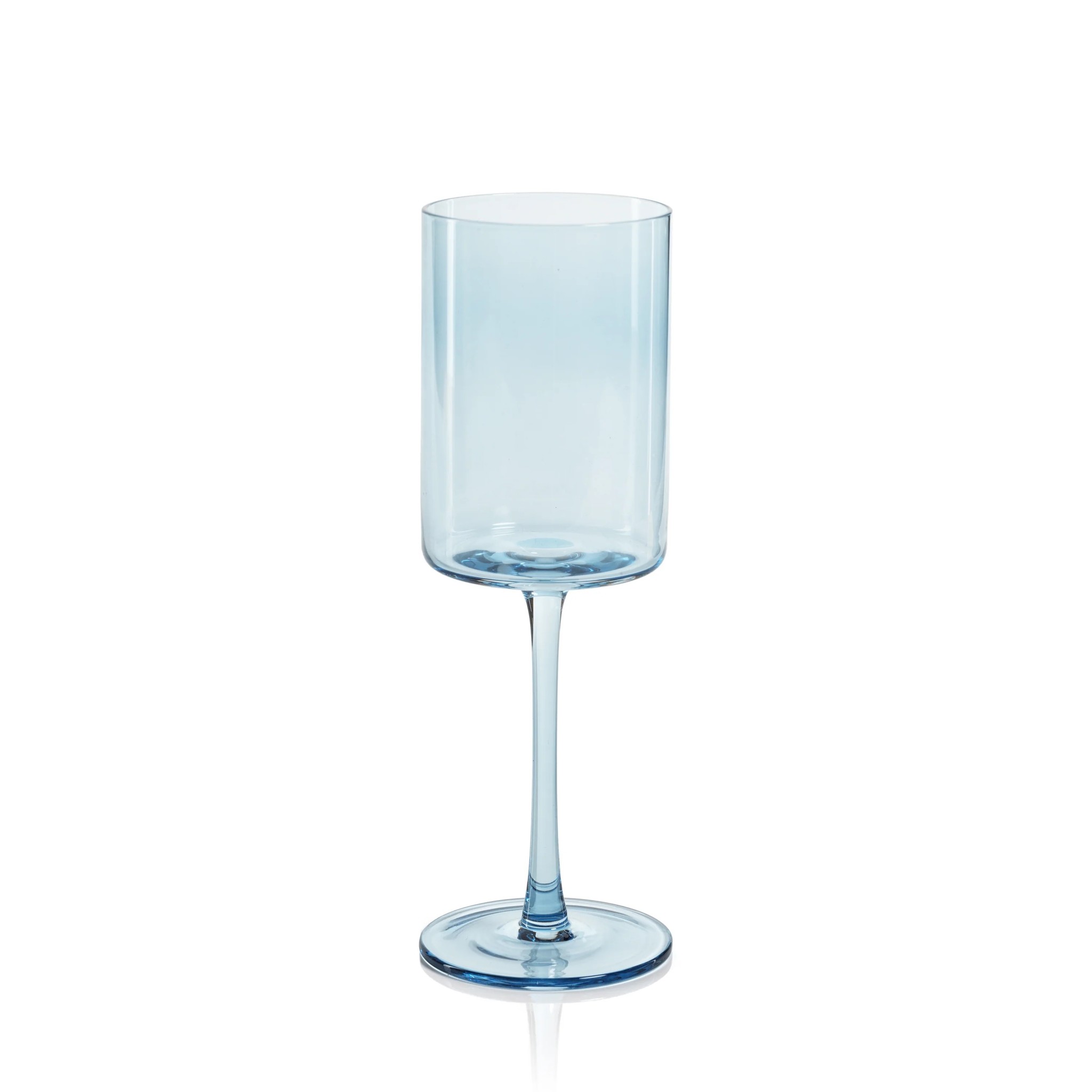 Clear Blue Colette Stemless Wine Glass Set