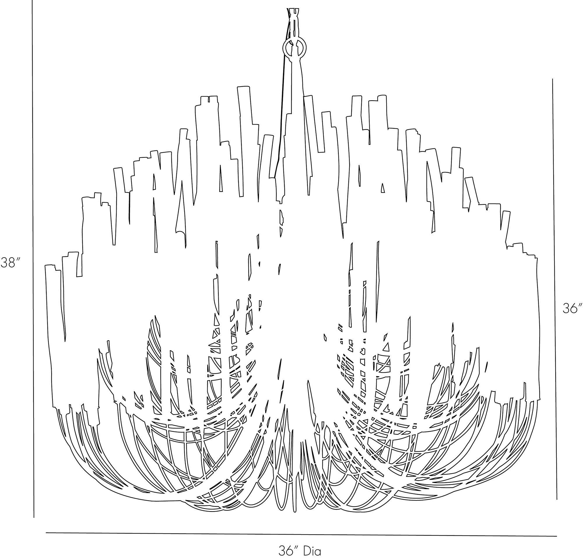 Arteriors Large Tilda Chandelier 36"D x 38"H