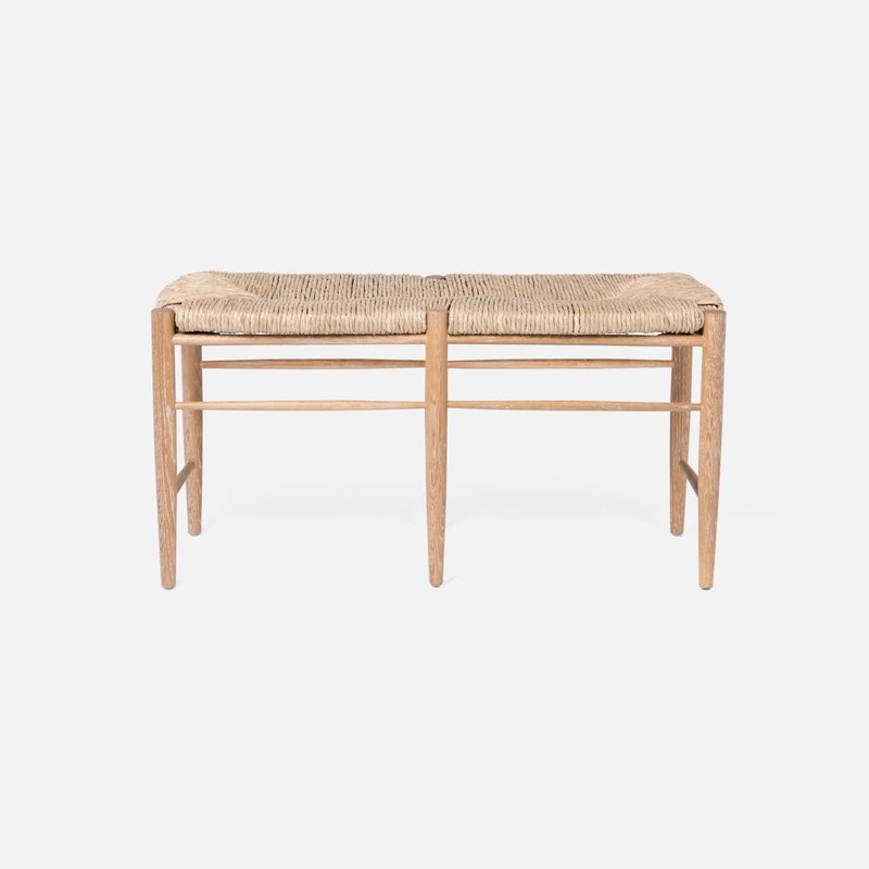 Made Goods Colwyn Bench Cerused White Oak