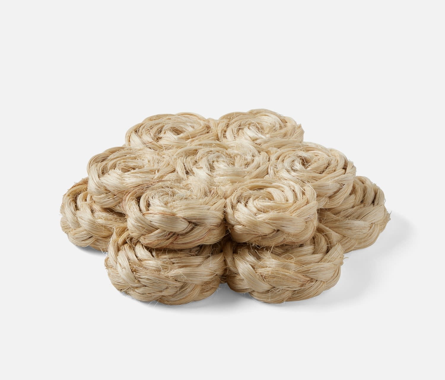 Blue Pheasant Keenan Bleached Abaca Trivets Set of 2