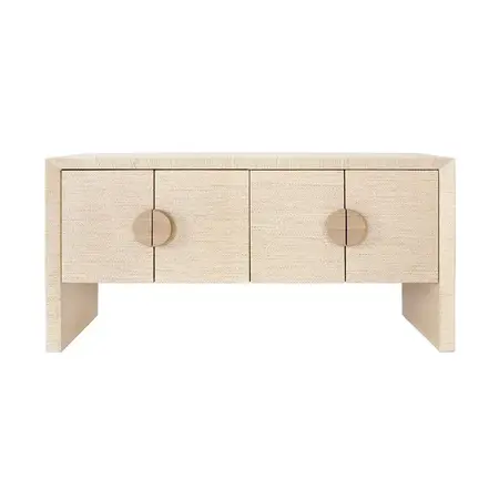 World's Away Colt Natural Grasscloth 64"W x 32.5"H x 20"D