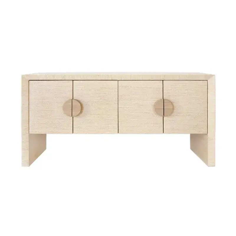 World's Away Colt Natural Grasscloth 64"W x 32.5"H x 20"D