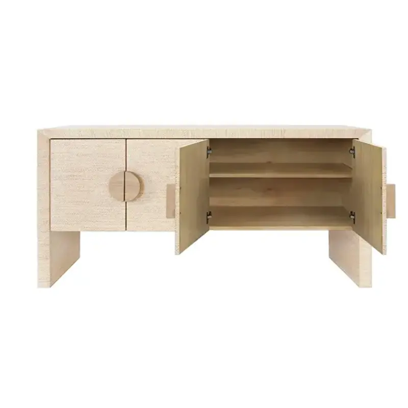 World's Away Colt Natural Grasscloth 64"W x 32.5"H x 20"D