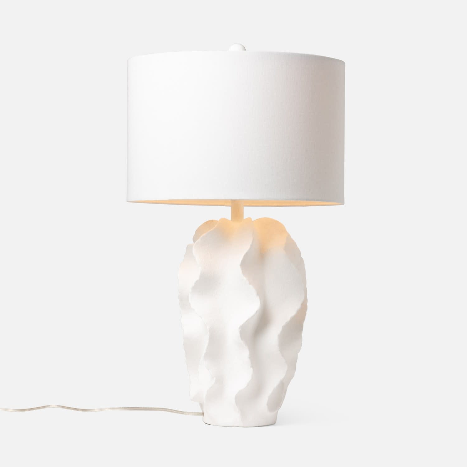 Made Goods Bethany Lamp White Resin 17"D x 30"H
