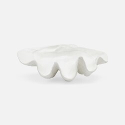 Made Goods Clarice White Faux Clamshell Medium