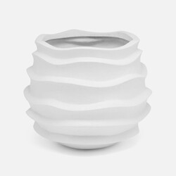 Made Goods Perris Planter White Cast Stone