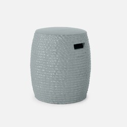 Made Goods Adrian Gray Stoneware Stool 16"D x 19"H