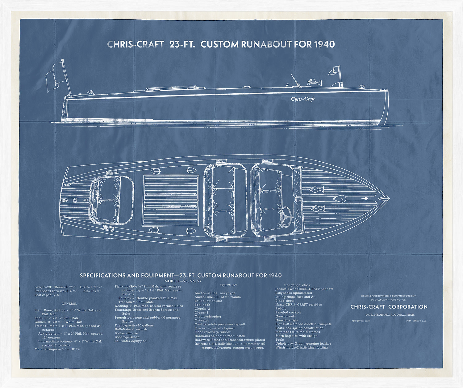 Celadon Art Custom Runabout - 25" x 21"