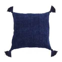 Pom Pom at Home Montauk 20x20 Pillow with Tassels Indigo