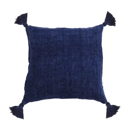 Pom Pom at Home Montauk 20x20 Pillow with Tassels Indigo