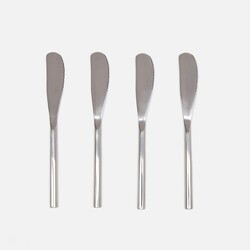 Blue Pheasant Gwen Polished Silver Spreaders - Set of 4