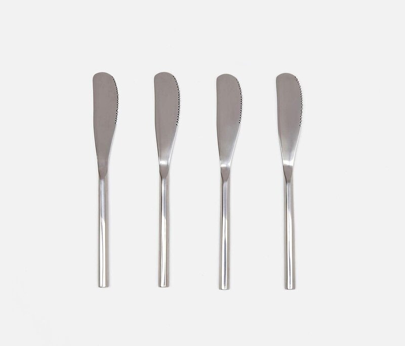 Blue Pheasant Gwen Polished Silver Spreaders - Set of 4
