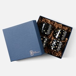 Blue Pheasant Logan Black Napkin Ring Set of 4