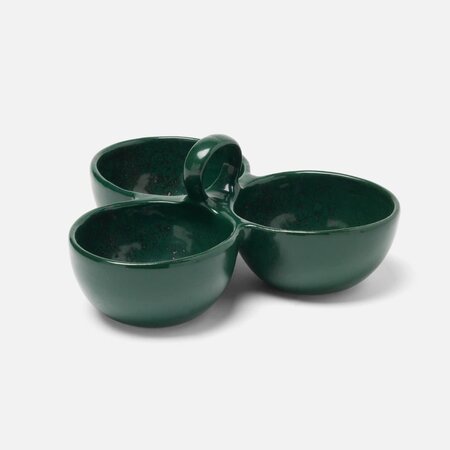 Blue Pheasant Desmond Dark Green Salt Glaze Snack Bowl