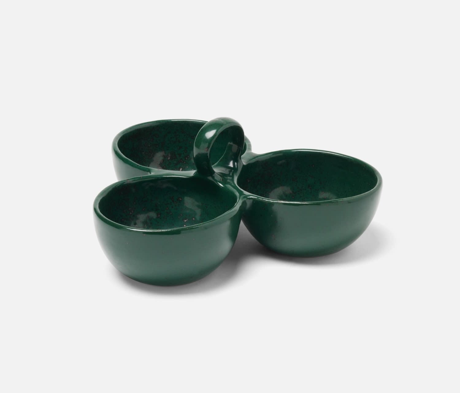 Blue Pheasant Desmond Dark Green Salt Glaze Snack Bowl