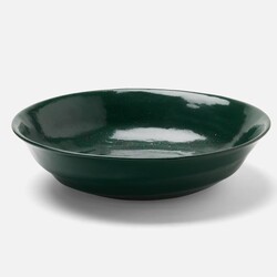 Blue Pheasant Marcus Dark Green Salt Glaze Serving Bowl - Small