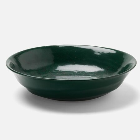 Blue Pheasant Marcus Dark Green Salt Glaze Serving Bowl - Small