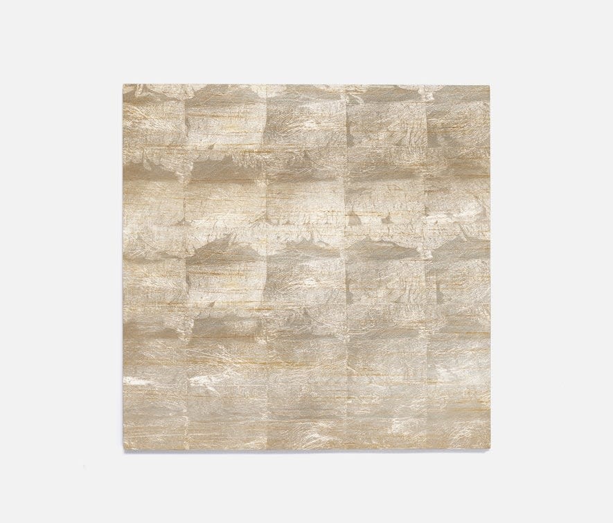 Blue Pheasant Odessa Lacquered Square Placemat Silver Leaf