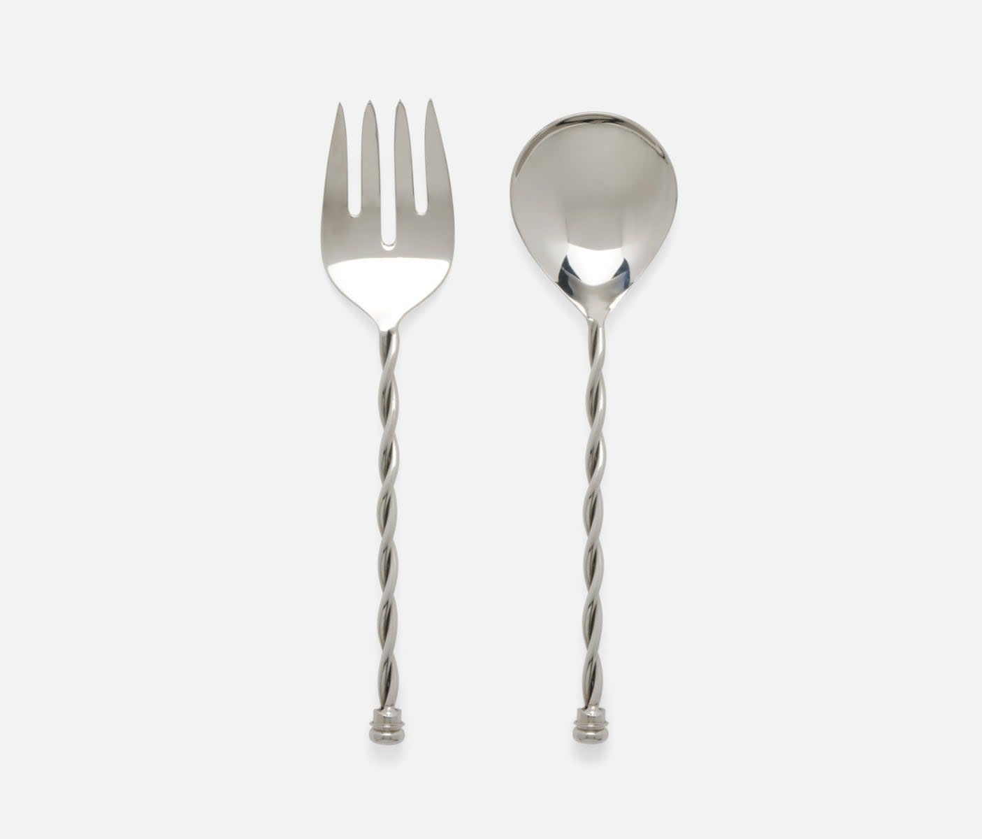 Blue Pheasant Ellis Polished Silver 2-Piece Serving Set