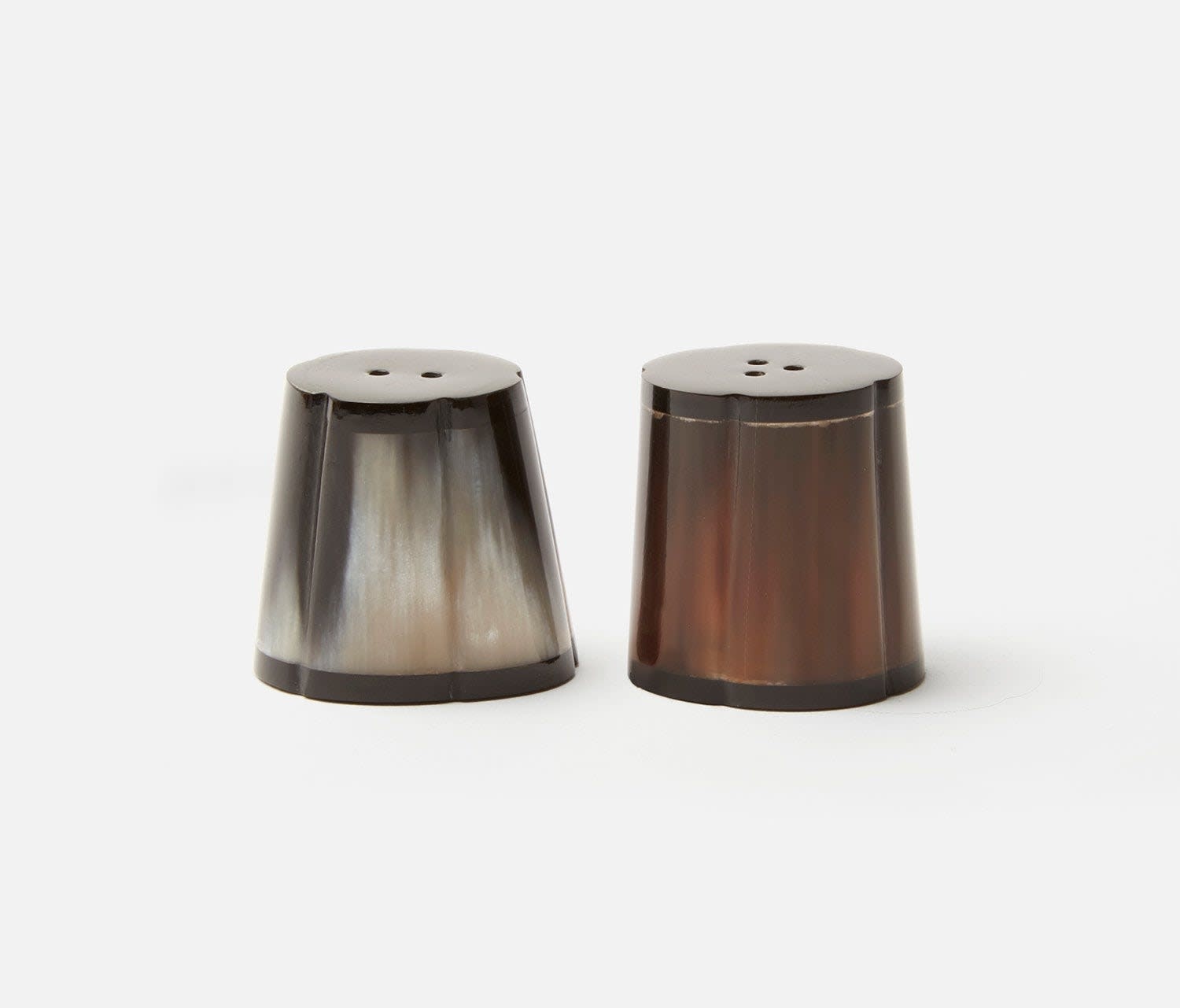 Blue Pheasant Milo Mixed Horn Salt & Pepper Shakers Small - Set of 4