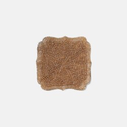 Blue Pheasant Noelle Gold Glass Bead Coaster Set