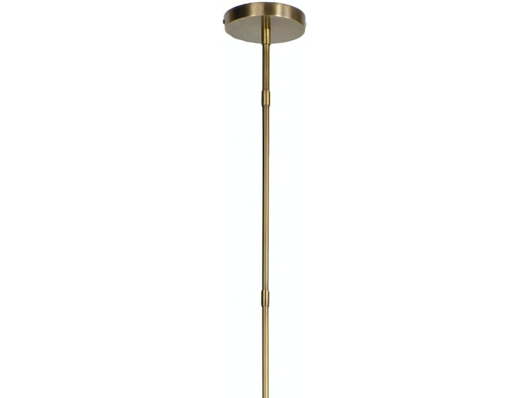 Palecek Bronson Glass Pendant Brass 7"D X 14.25"H