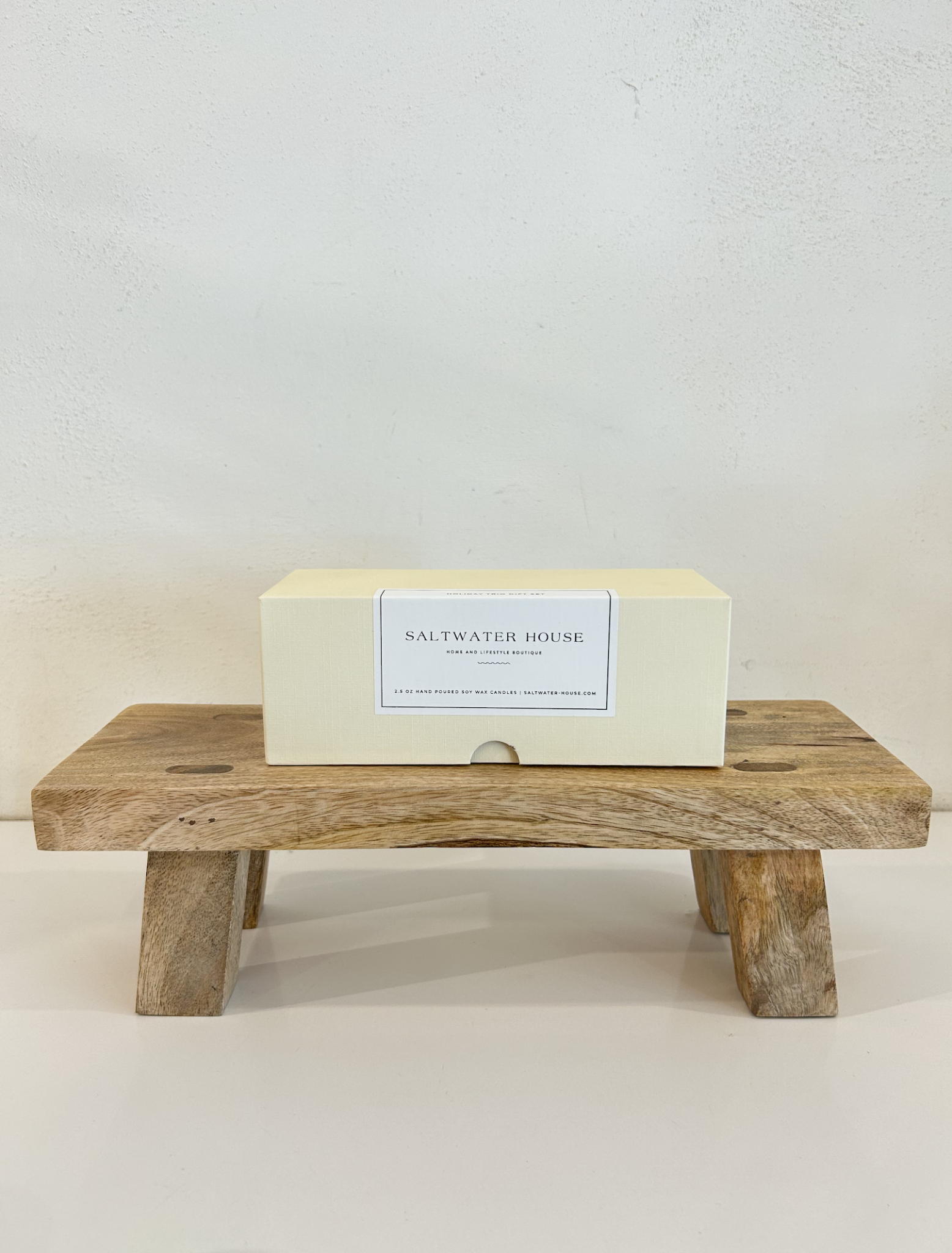 White Stone Candles Saltwater House Holiday Trio Candle Set