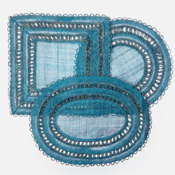 Blue Pheasant Carmine Deep Blue Placemat