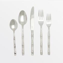 Blue Pheasant Liliana Polished Silver Flatware 5 Piece Set