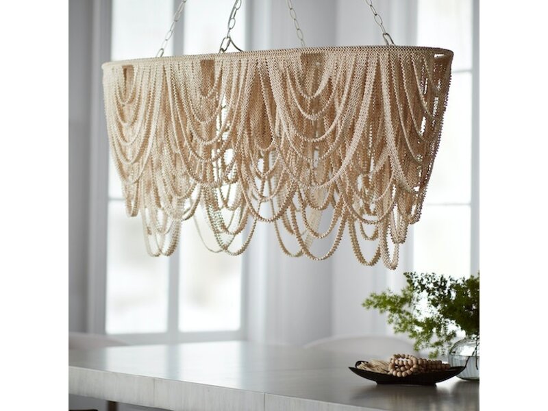 Palecek Selita Oval Chandelier 48.25"W X 20.5"DP X 23"H