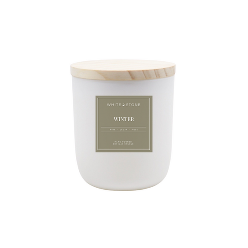White Stone Candles White Stone Candle Winter 1 Wick