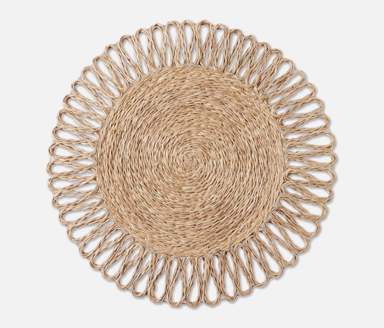 TEIGAN, Natural, Floral Design, Round Placemat