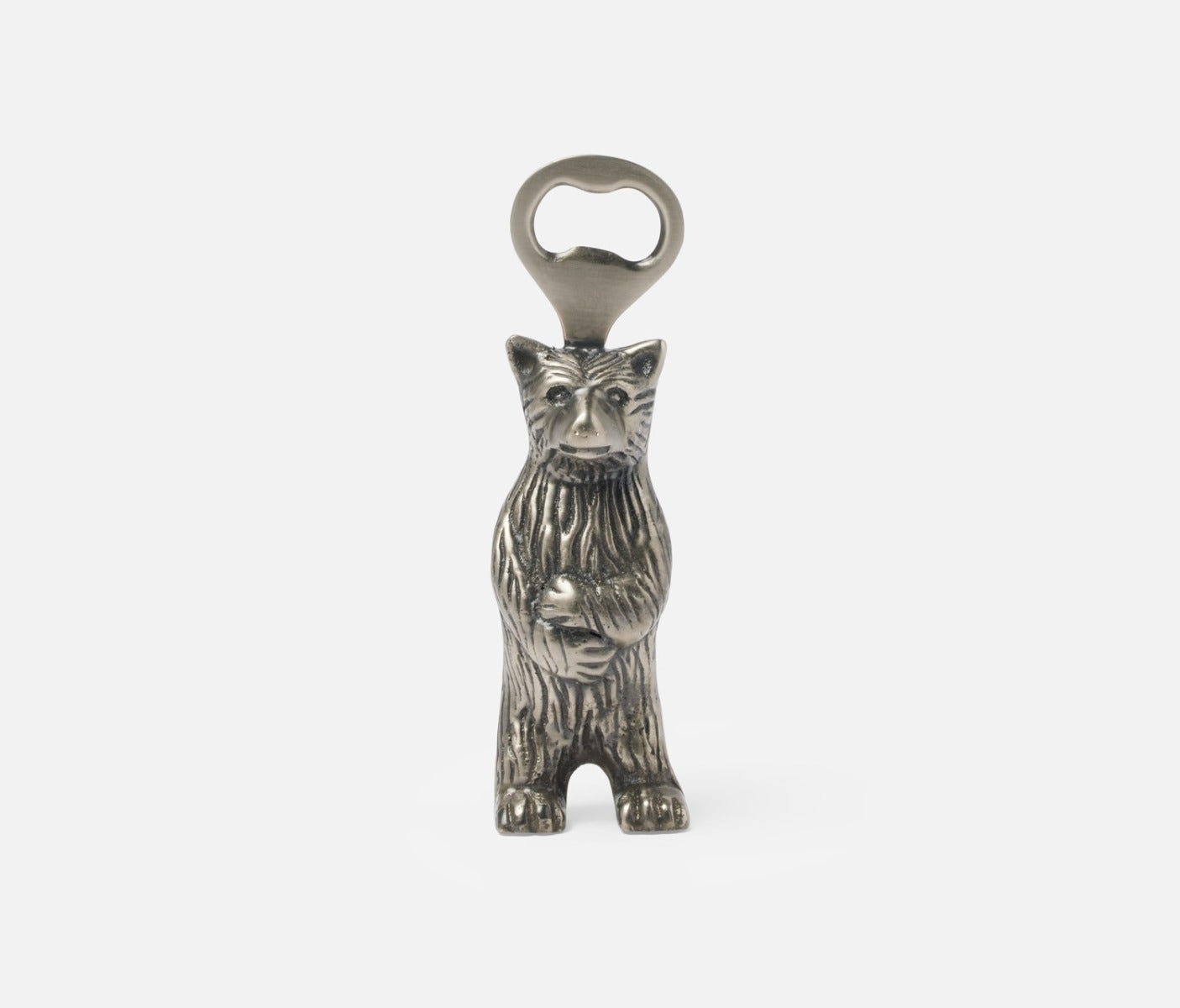 Blue Pheasant Benjamin Antique Pewter Bear Bottle Opener