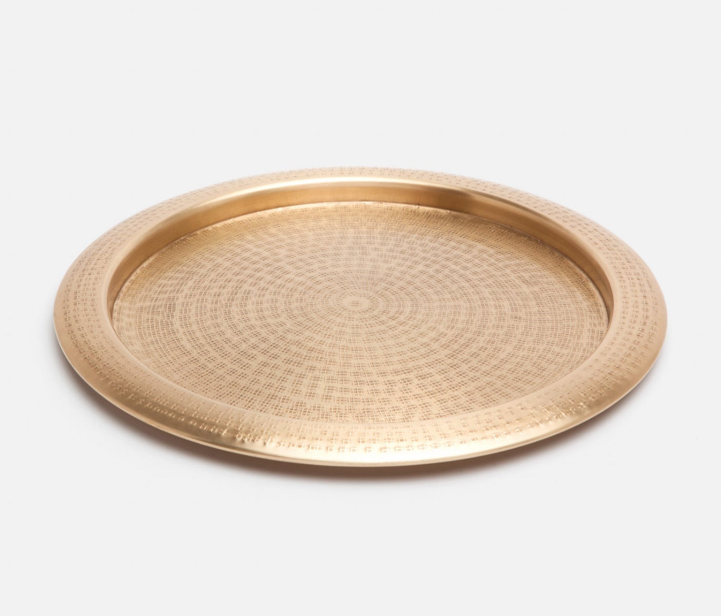 Blue Pheasant Winsford Round Tray - Antique Brass