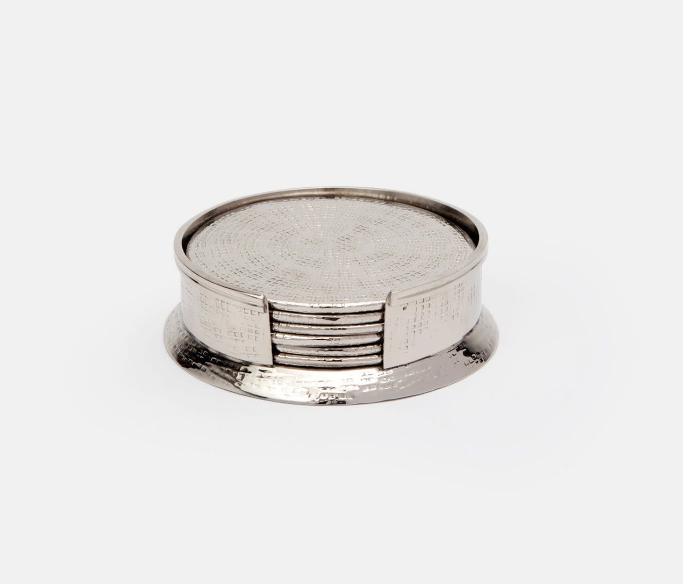 Blue Pheasant Winsford Shiny Nickel Coasters - Set of 6