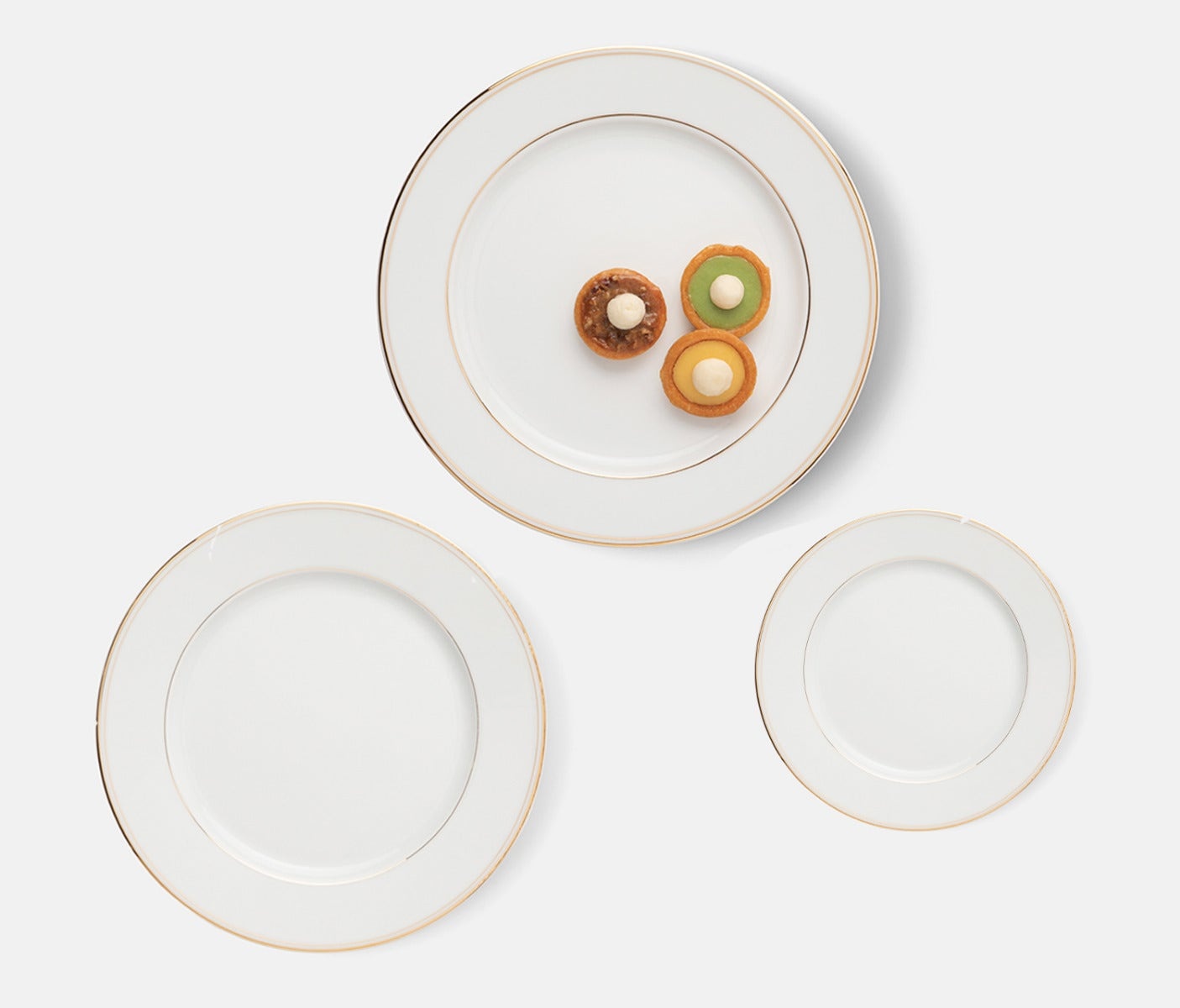 Blue Pheasant Hannah Gold Trim Dinnerware - Set of 4