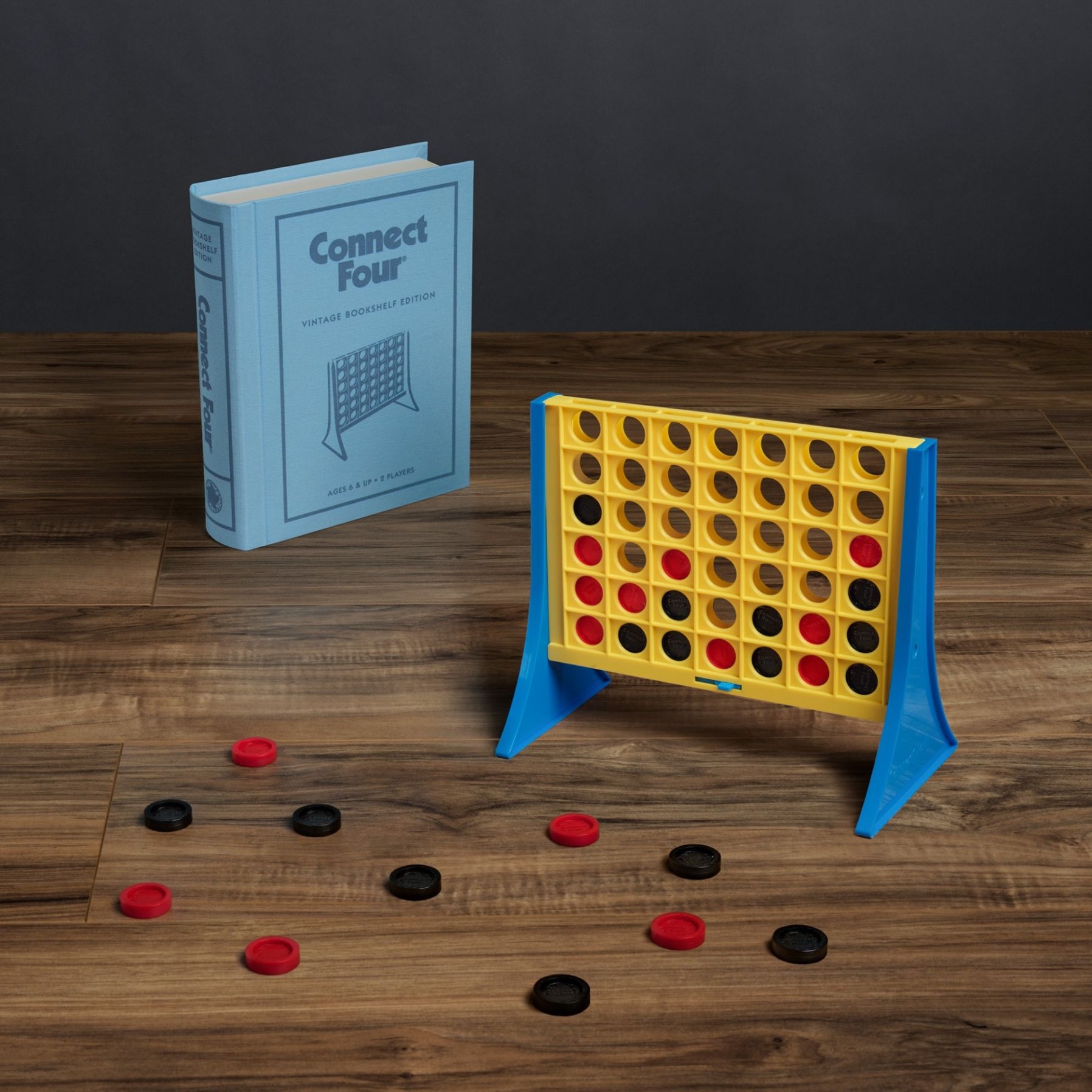 WS Game Company Connect Four Vintage Bookshelf Edition 