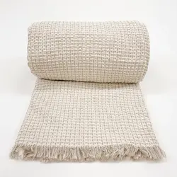 Anaya Home Cool Cotton Waffle Weave Bed Blanket