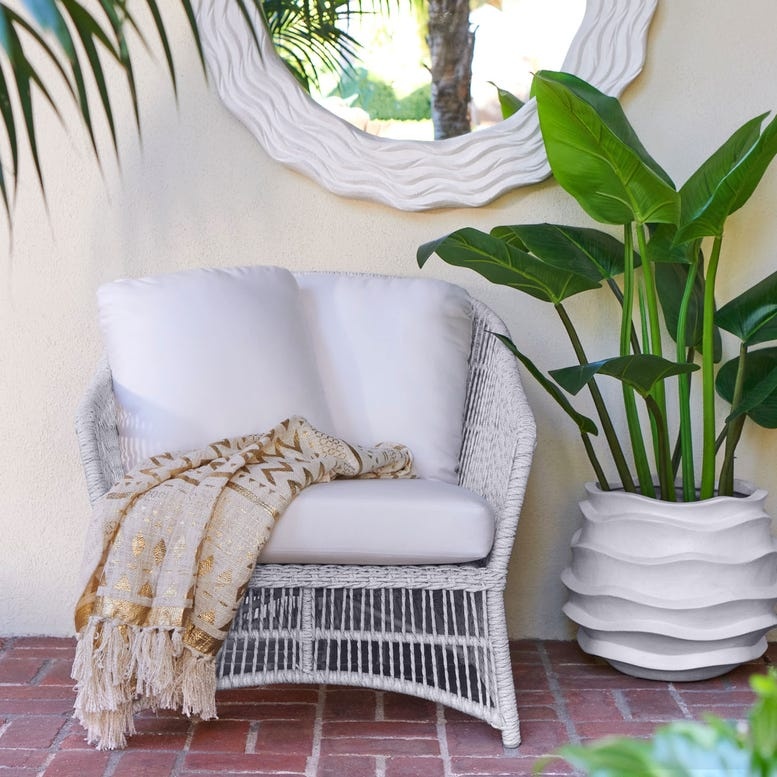 Made Goods Perris Planter White Cast Stone