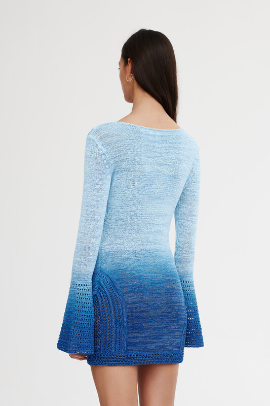 Significant Other Orly Long Sleeve Dress Indigo Fade