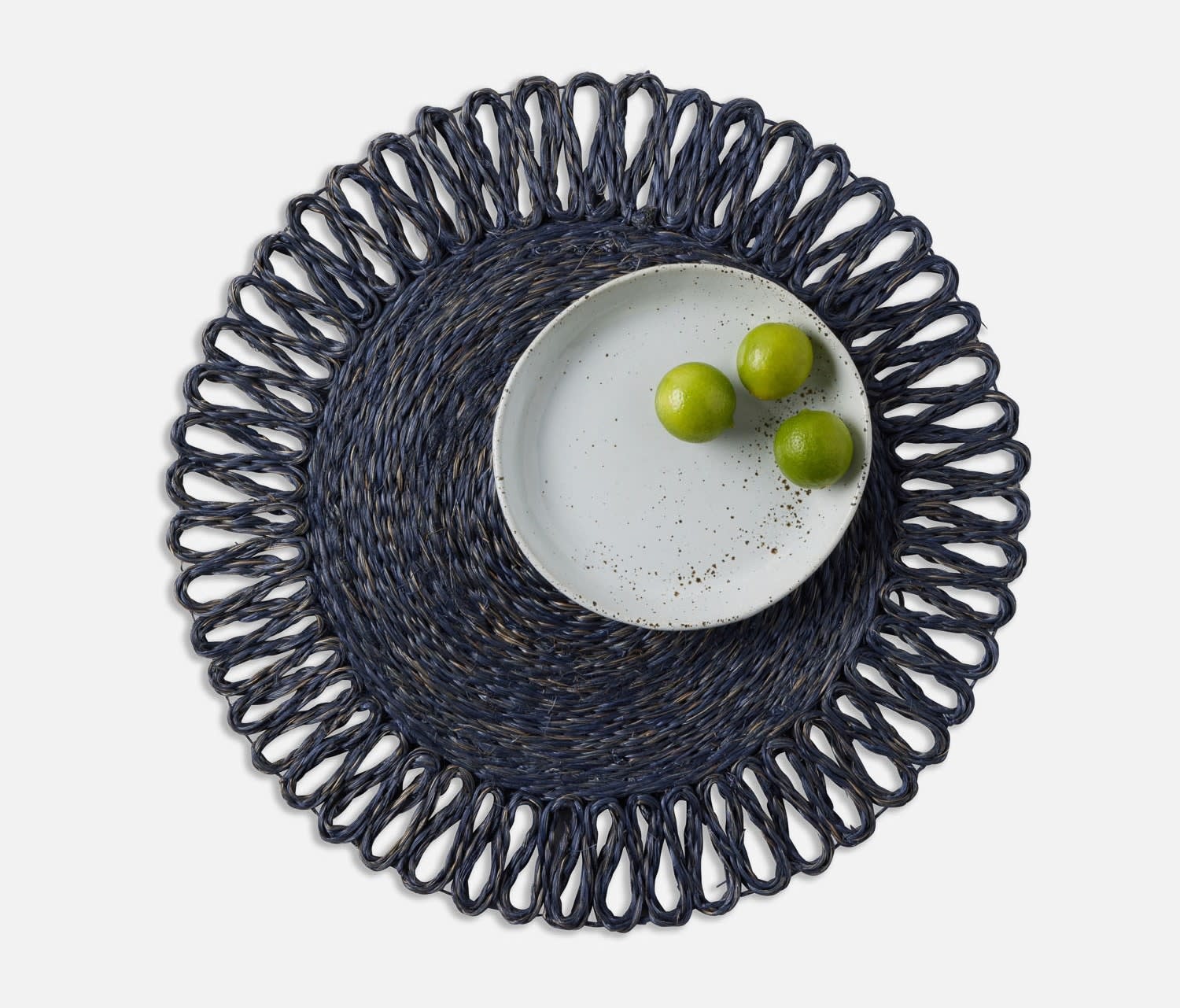 Blue Pheasant Teigan Navy Floral Round Placemat