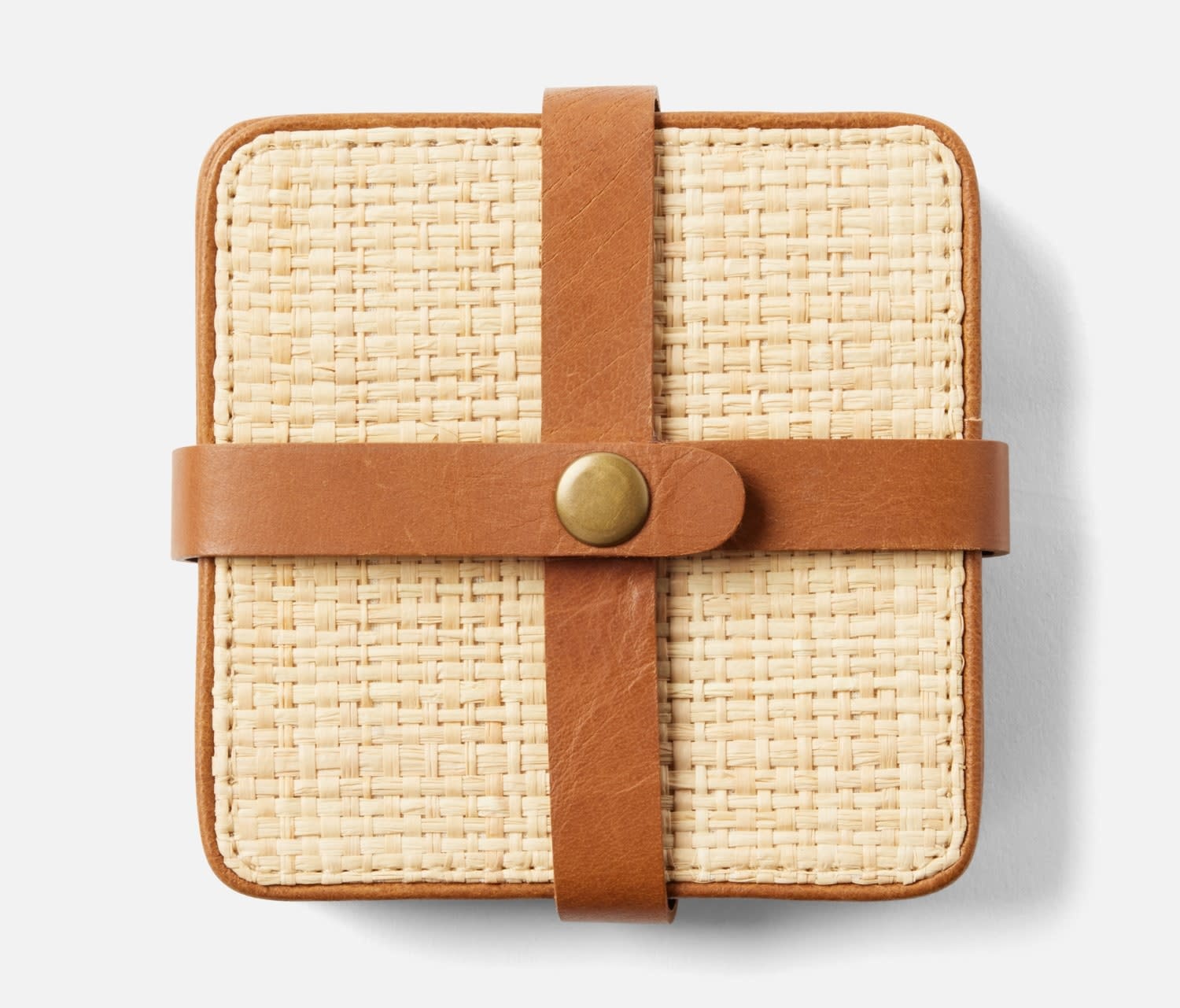 Blue Pheasant Kenneth Coasters Natural/Saddle Set of 6