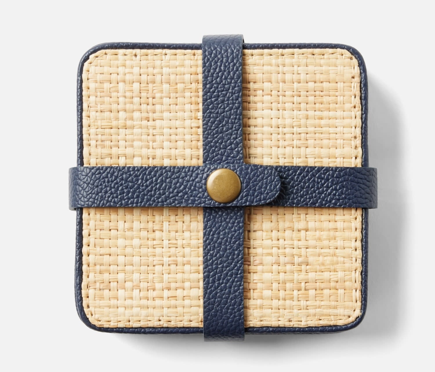 Blue Pheasant Kenneth Coasters Natural/Navy Set of 6