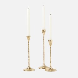 Blue Pheasant Alina Gold Candle Holder - Set of 3