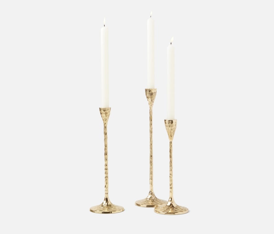 Blue Pheasant Alina Gold Candle Holder - Set of 3