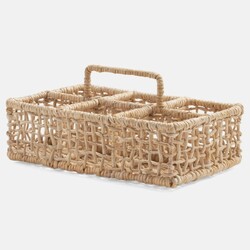 Blue Pheasant Ericson Natural Rattan Glassware Caddy