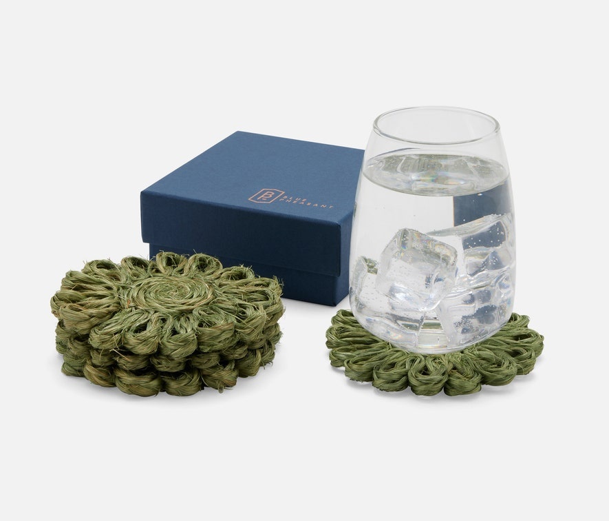 Blue Pheasant Teigan Olive Coasters - Set of 4